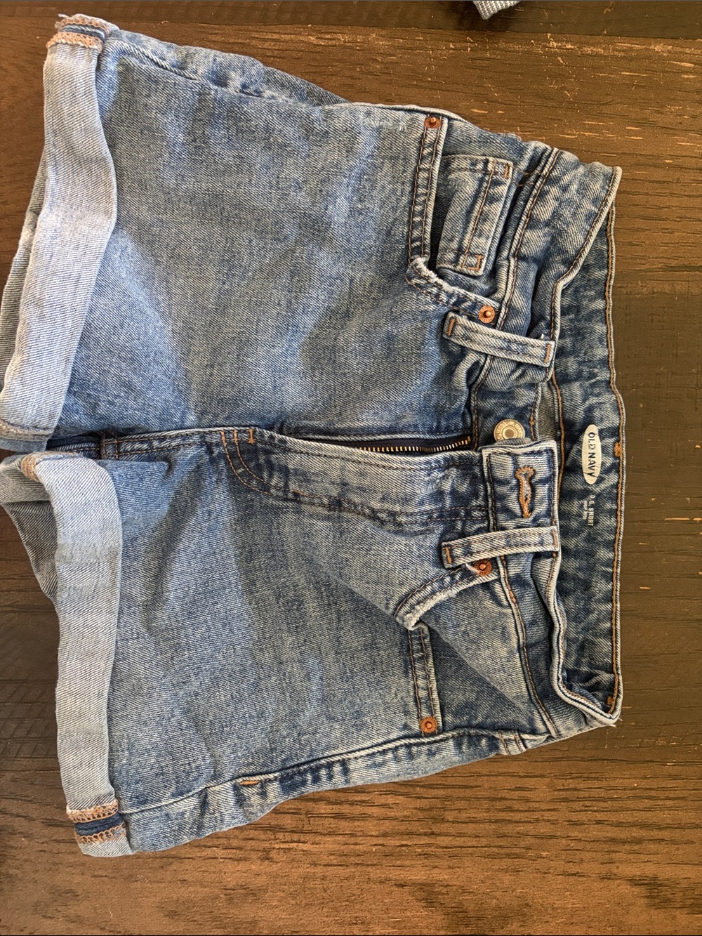 Old Navy Light Blue Rolled Hem Denim Shorts